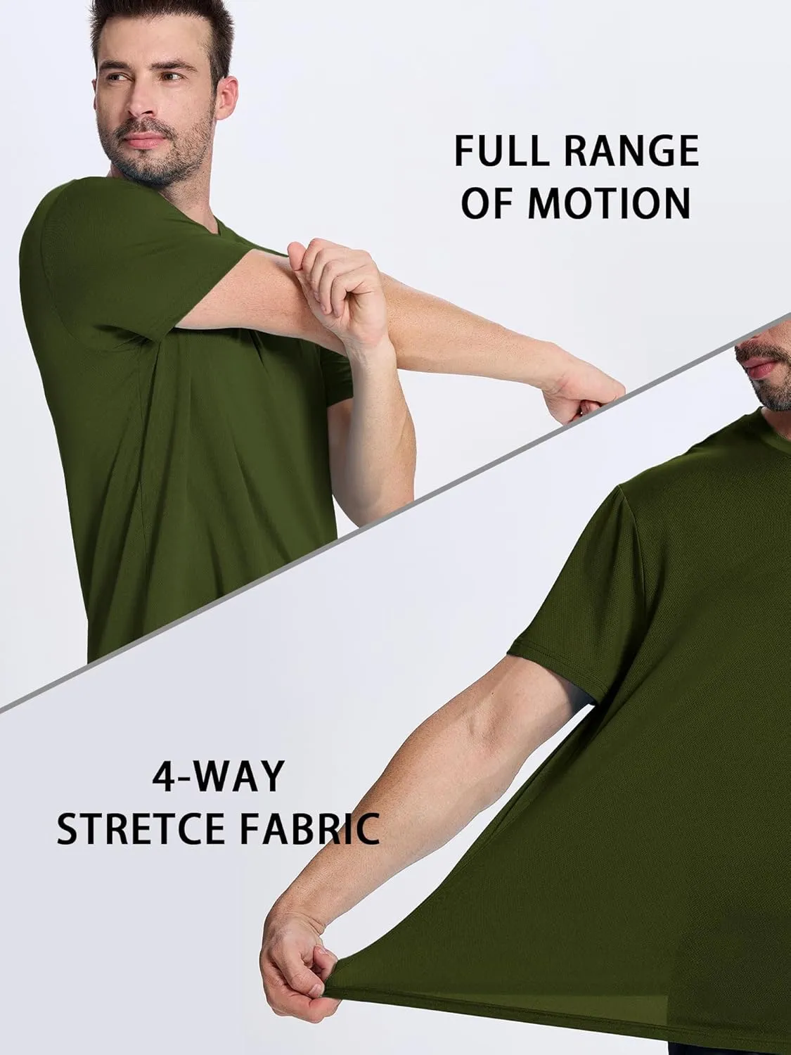 1 or 3 Pack Men's T-Shirts Dry Fit Gym Shirts Moisture Wicking Shirts for Men Workout Clothes Plain Tshirts
