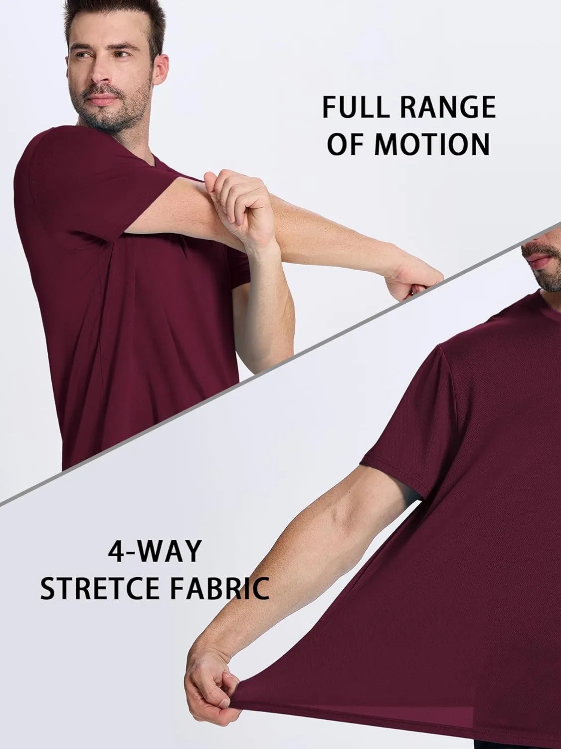 1 or 3 Pack Men's T-Shirts Dry Fit Gym Shirts Moisture Wicking Shirts for Men Workout Clothes Plain Tshirts