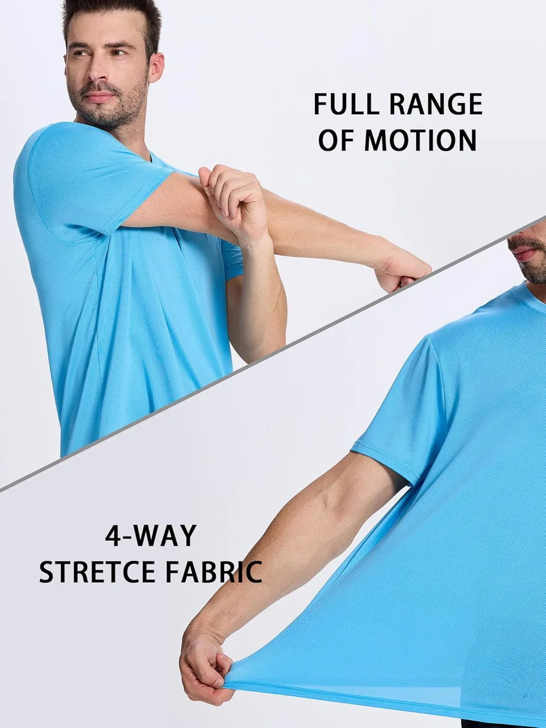 1 or 3 Pack Men's T-Shirts Dry Fit Gym Shirts Moisture Wicking Shirts for Men Workout Clothes Plain Tshirts