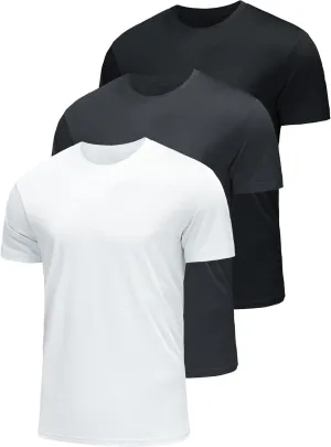 1 or 3 Pack Men's T-Shirts Dry Fit Gym Shirts Moisture Wicking Shirts for Men Workout Clothes Plain Tshirts
