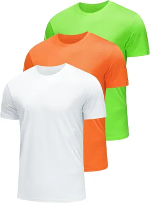 1 or 3 Pack Men's T-Shirts Dry Fit Gym Shirts Moisture Wicking Shirts for Men Workout Clothes Plain Tshirts