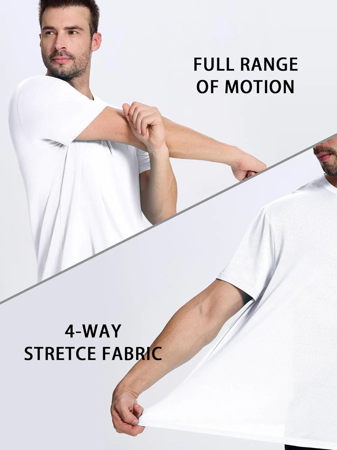 1 or 3 Pack Men's T-Shirts Dry Fit Gym Shirts Moisture Wicking Shirts for Men Workout Clothes Plain Tshirts