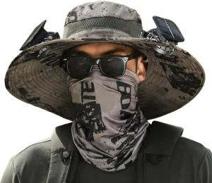 2025 New Ultralight Solar Fan Sun Hat, Ultralight Wide Brim Solar-Powered & USB Fan Sun Hat