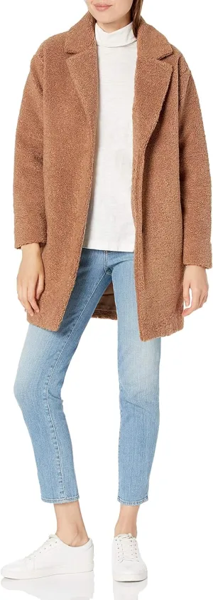 Amazon Essentials Women's Teddy Bear Fleece Oversized-Fit Lapel Jacket (Previously Daily Ritual)