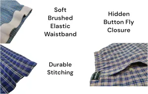 Andrew Scott 5 Speed Boys' Woven Plaid Tartan & Knit Boxer - Multi Packs