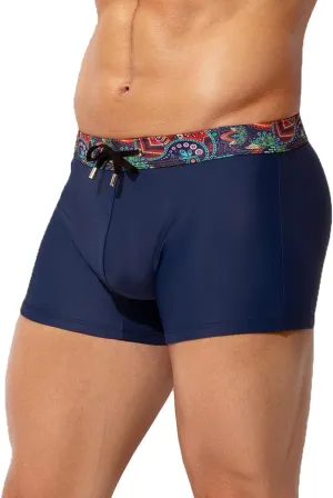Arjen Kroos Mens Swim Briefs Square Leg Board Short Quick-Dry Swimwear with External Drawstring Stretch Beach Trunks