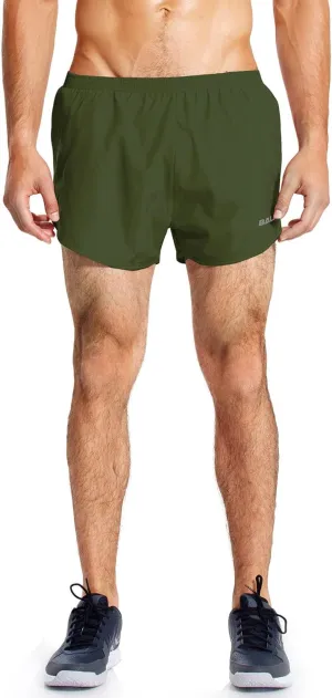 baleaf Men's 3” Running Shorts Gym Quick Dry Athletic Workout Pocket Lightweight Brief