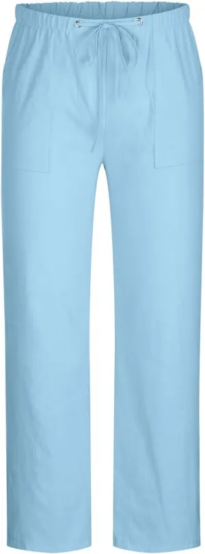 Big and Tall Linen Pants for Men Drawstring Lounge Pants Elastic Waist Dress Trousers Straight Leg Loose Pants