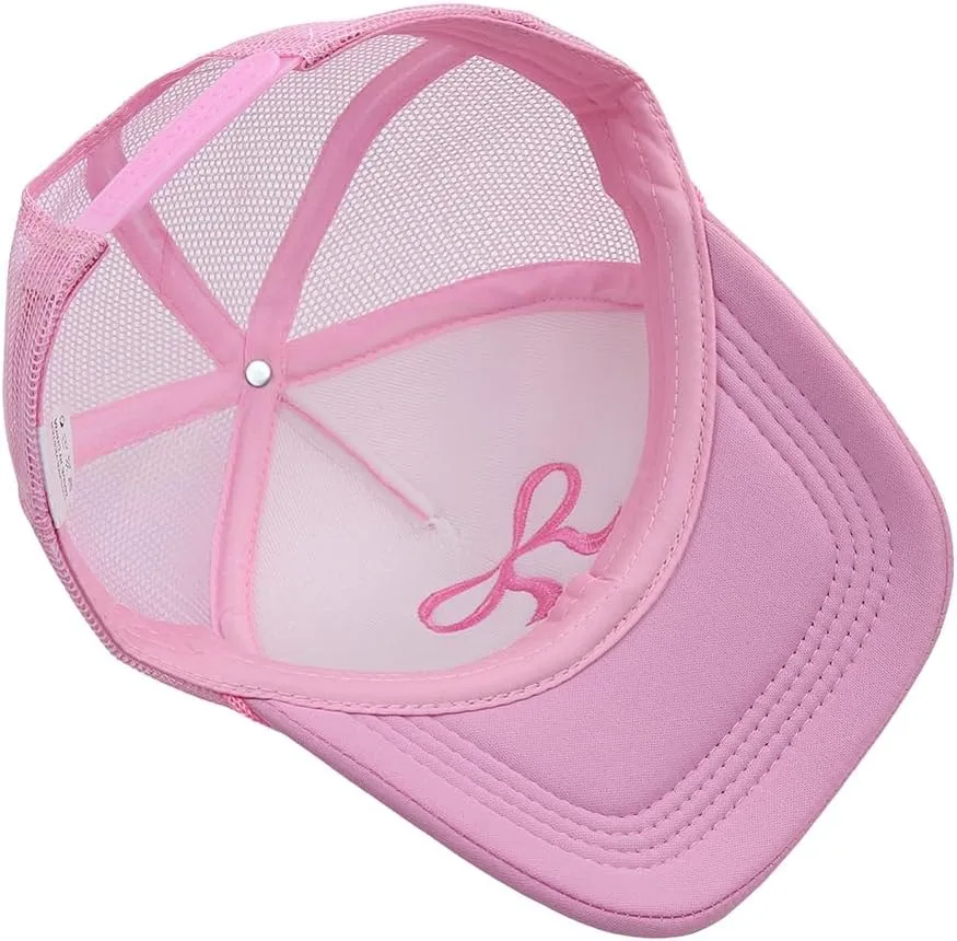Bow-Tie Mesh Back Baseball Caps for Women Trendy Y2k Trucker Hats Dad Hat Sports Hat Breathable Snapback Hats 2025