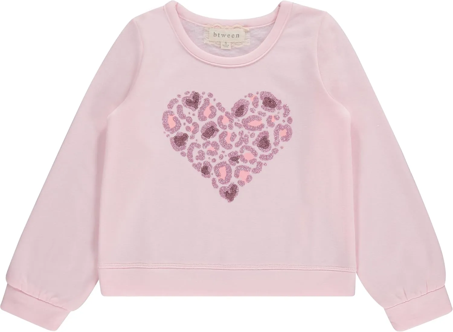 BTween Girls 3-Piece Crew Neck Fleece Sweatshirt Set Long Sleeve Cotton Blend Pullover, Soft and Comfortable, Sizes 4-12