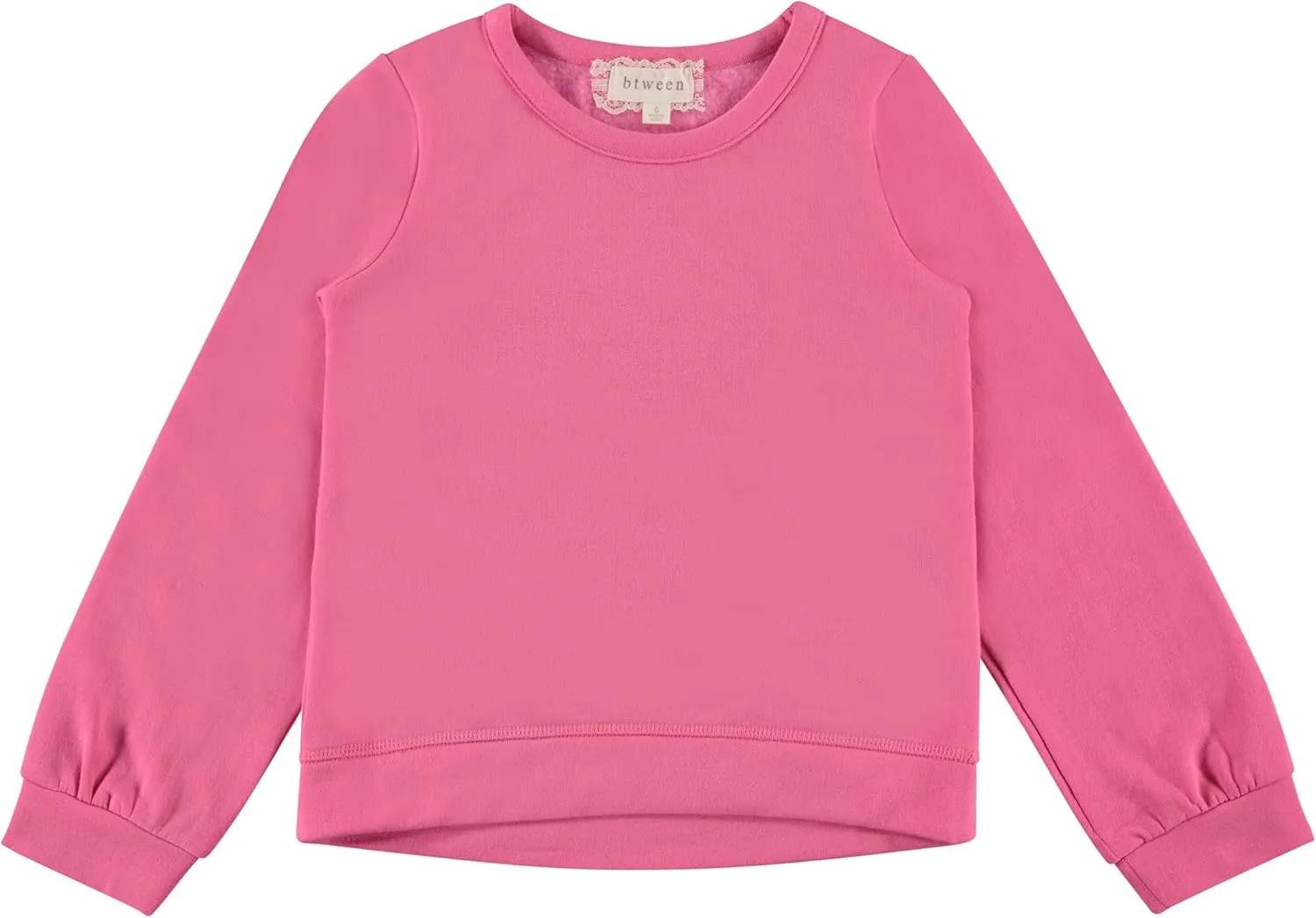 BTween Girls 3-Piece Crew Neck Fleece Sweatshirt Set Long Sleeve Cotton Blend Pullover, Soft and Comfortable, Sizes 4-12