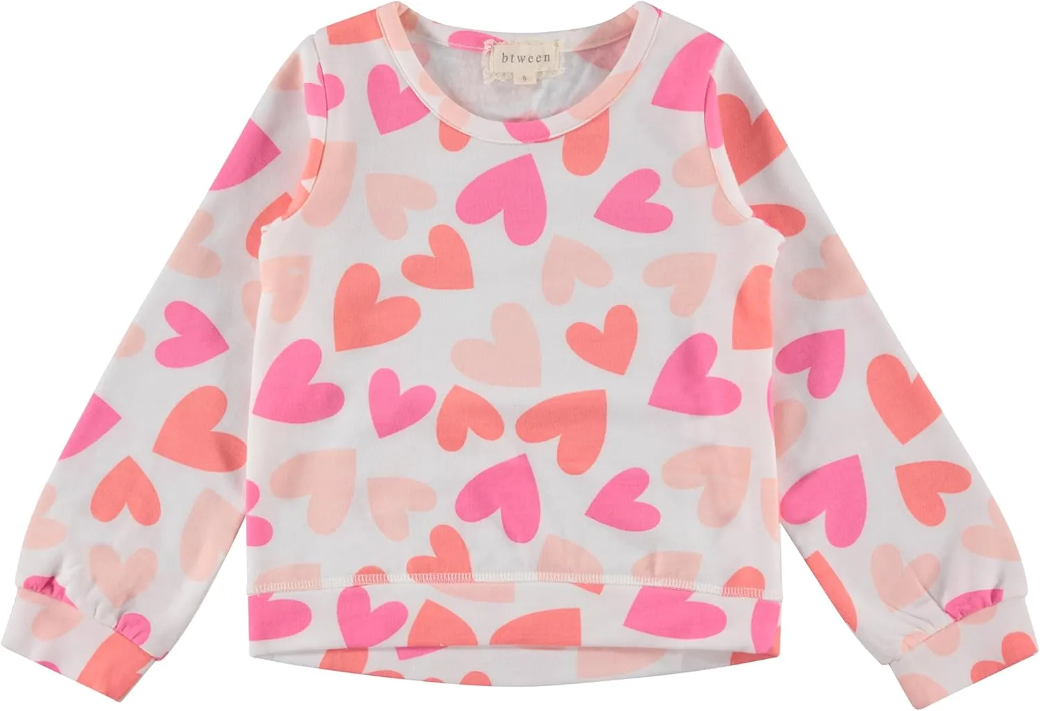 BTween Girls 3-Piece Crew Neck Fleece Sweatshirt Set Long Sleeve Cotton Blend Pullover, Soft and Comfortable, Sizes 4-12