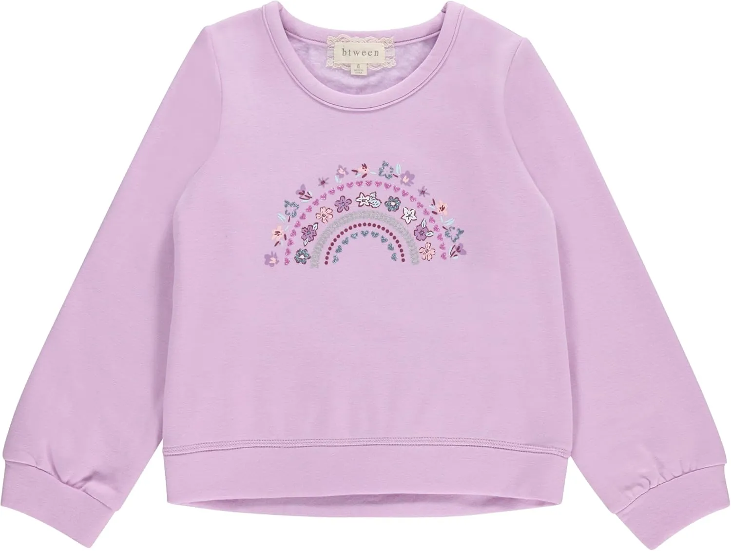 BTween Girls 3-Piece Crew Neck Fleece Sweatshirt Set Long Sleeve Cotton Blend Pullover, Soft and Comfortable, Sizes 4-12