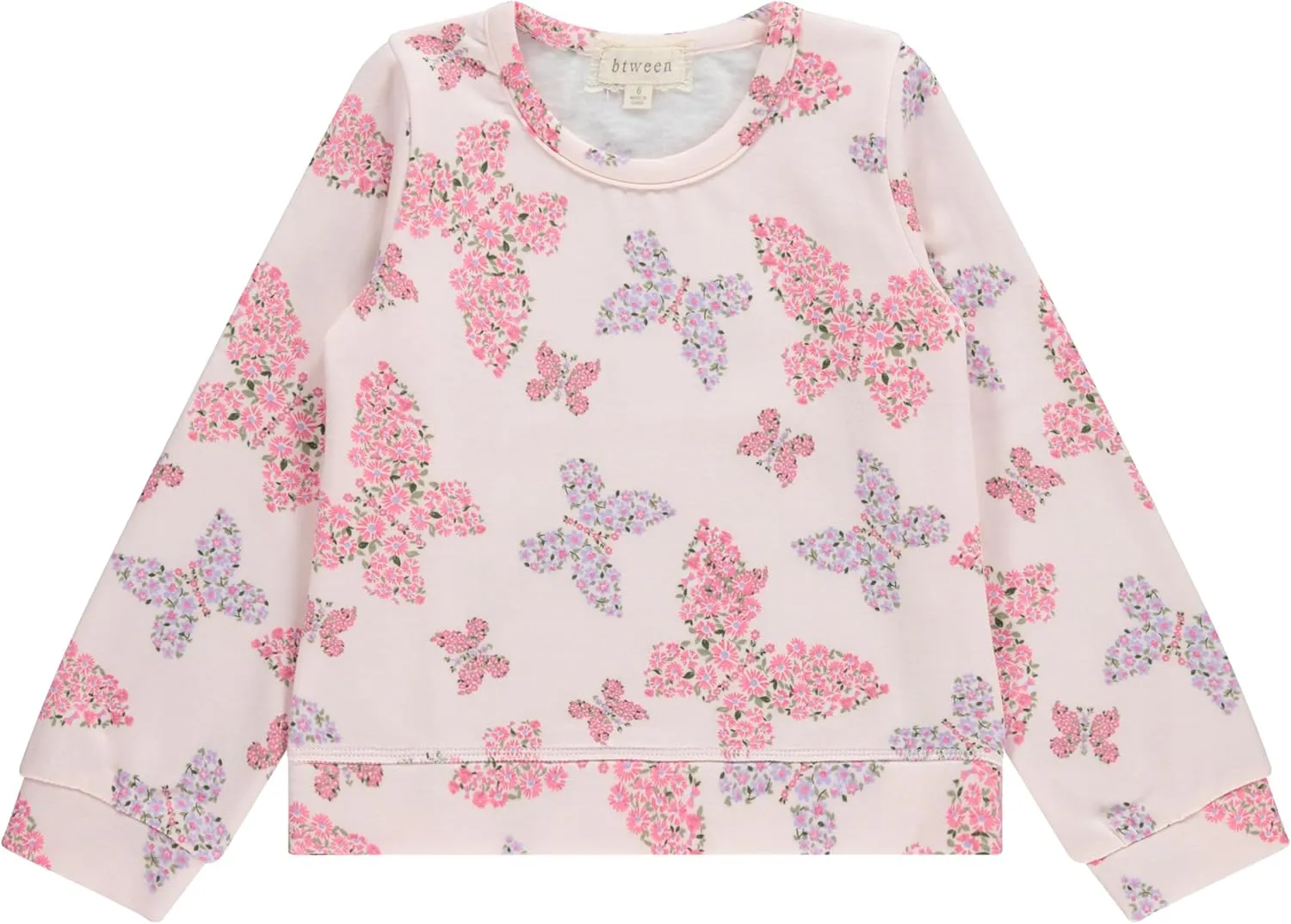 BTween Girls 3-Piece Crew Neck Fleece Sweatshirt Set Long Sleeve Cotton Blend Pullover, Soft and Comfortable, Sizes 4-12