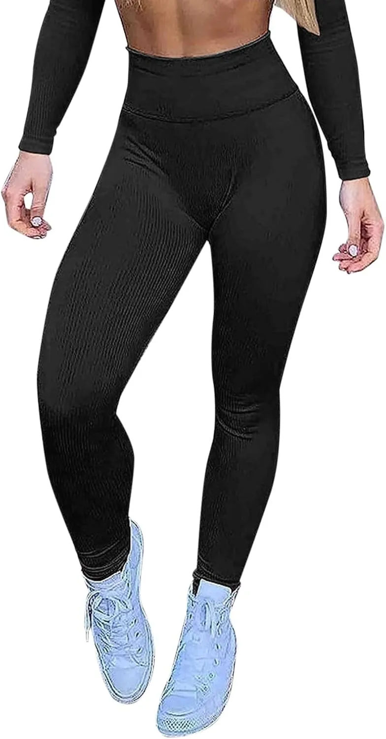 Butt Lifting Leggings with Pockets for Women Stretch Cargo Leggings High Waist Womens Yoga Pants with Phone Pocket