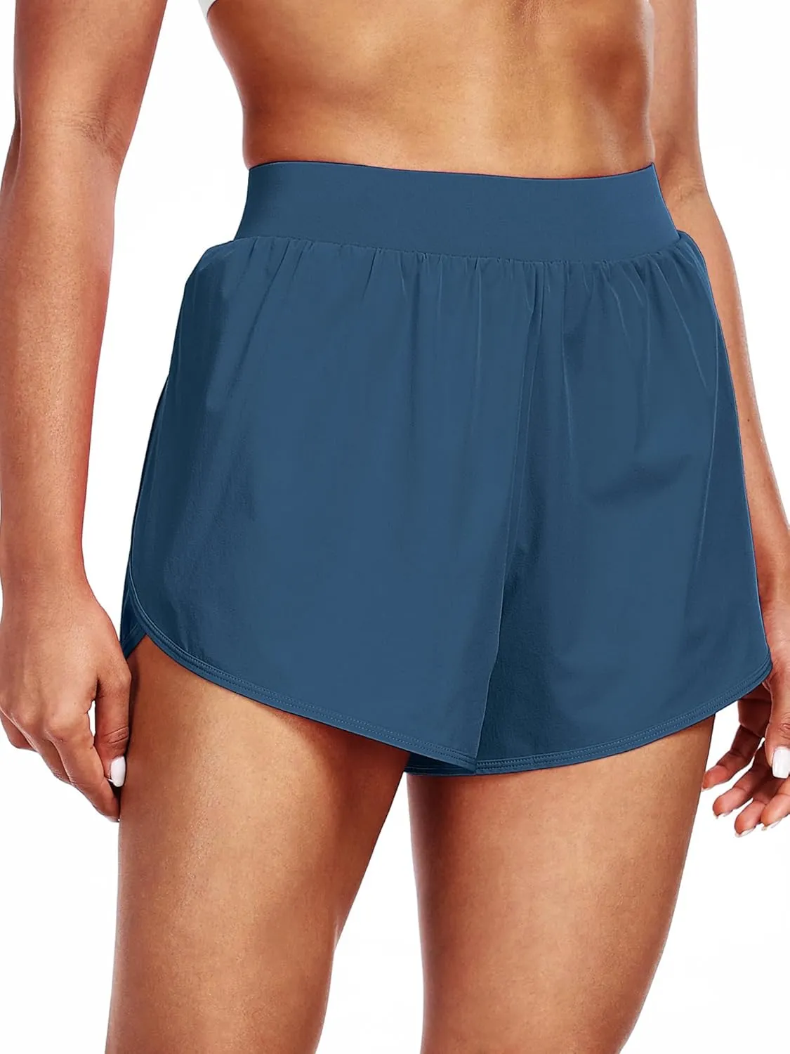 CADMUS 2 in 1 Women's Workout Shorts Athletic Gym Running Shorts with Compression Liner Brief