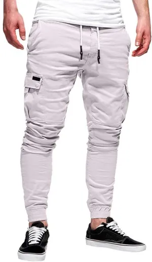 Cargo Pants for Men Relaxed Fit Athletic Gym Training Jogger Black Long Track Pants with Pockets Mens Sweatpants with