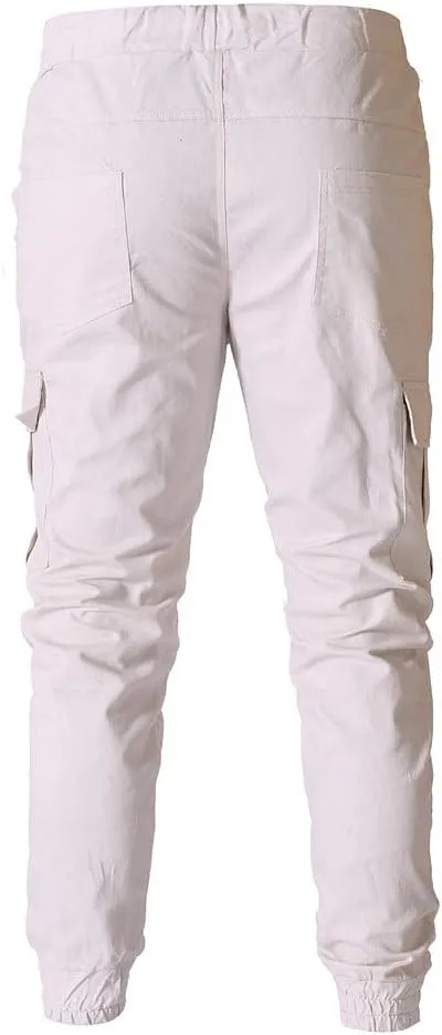 Cargo Pants for Men Relaxed Fit Athletic Gym Training Jogger Black Long Track Pants with Pockets Mens Sweatpants with