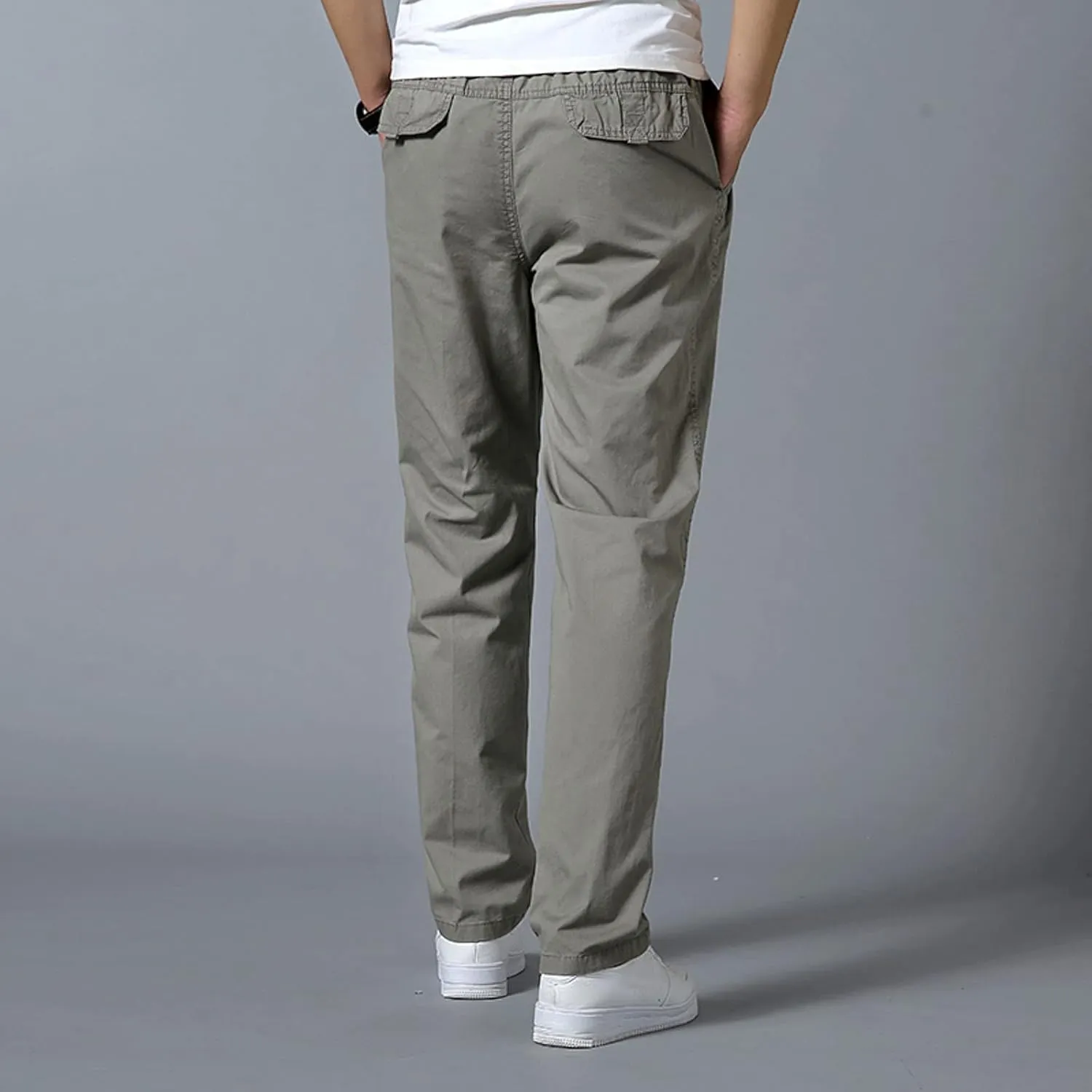 Cargo Pants for Men Relaxed Fit Elastic Bottom Men's Sports Fleece Jogger Pants Sweatpant for Men with Pockets Jogger
