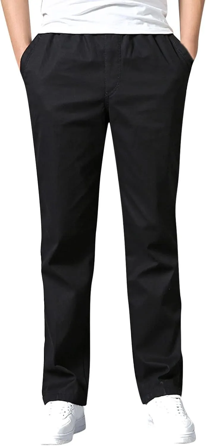 Cargo Pants for Men Relaxed Fit Elastic Bottom Men's Sports Fleece Jogger Pants Sweatpant for Men with Pockets Jogger