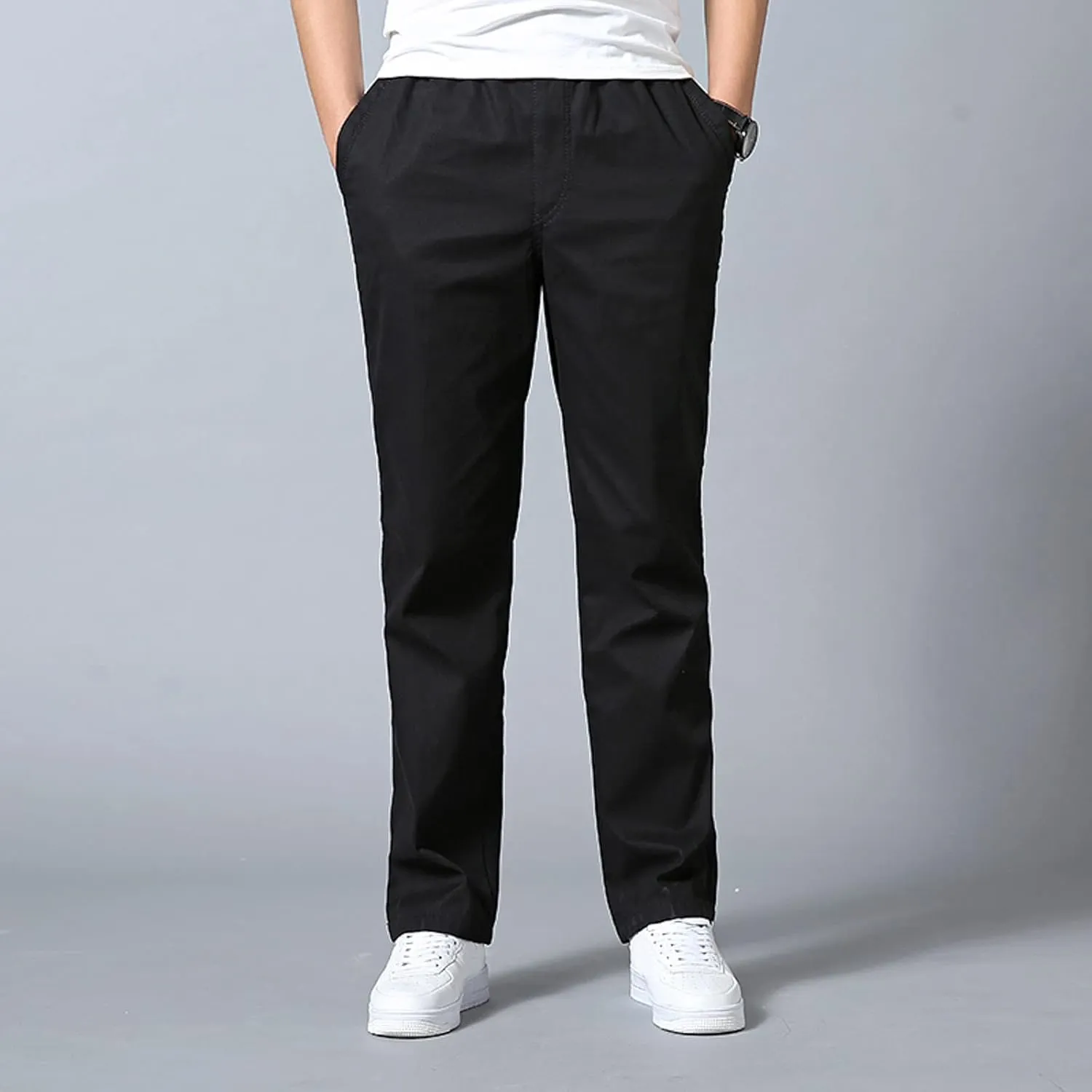 Cargo Pants for Men Relaxed Fit Elastic Bottom Men's Sports Fleece Jogger Pants Sweatpant for Men with Pockets Jogger
