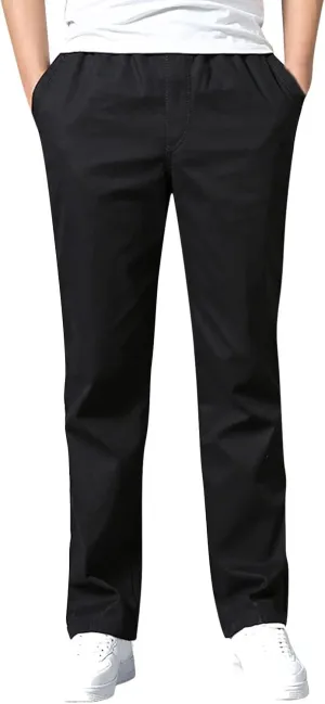 Cargo Pants for Men Relaxed Fit Elastic Bottom Men's Sports Fleece Jogger Pants Sweatpant for Men with Pockets Jogger
