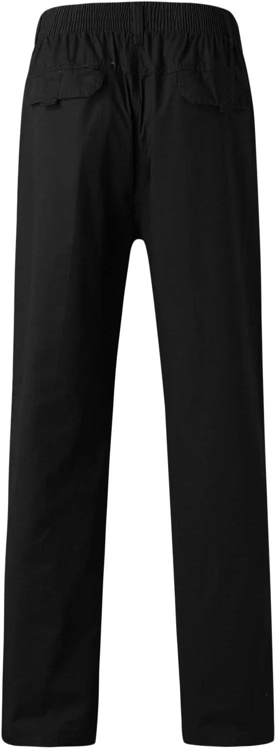 Cargo Pants for Men Relaxed Fit Elastic Bottom Men's Sports Fleece Jogger Pants Sweatpant for Men with Pockets Jogger