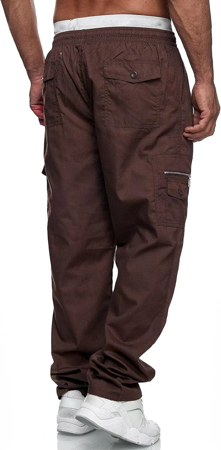 Cargo Pants for Men Relaxed Fit Mens Cargo Pants Comfortable Basic Pants Sport Daily Workout Pants Mens Baggy Joggers
