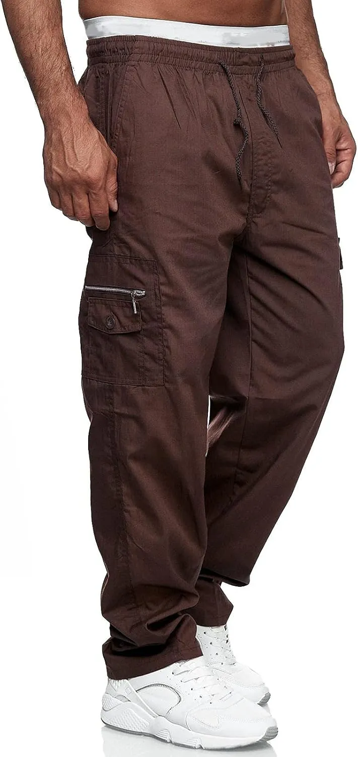 Cargo Pants for Men Relaxed Fit Mens Cargo Pants Comfortable Basic Pants Sport Daily Workout Pants Mens Baggy Joggers