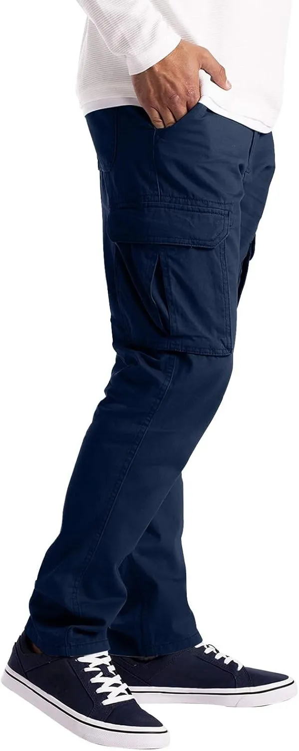 Cargo Pants for Men Relaxed Fit Mens Cargo Pants Stretch Elastic Waist Athletic Workout Jogger Drawstring Sport Pants