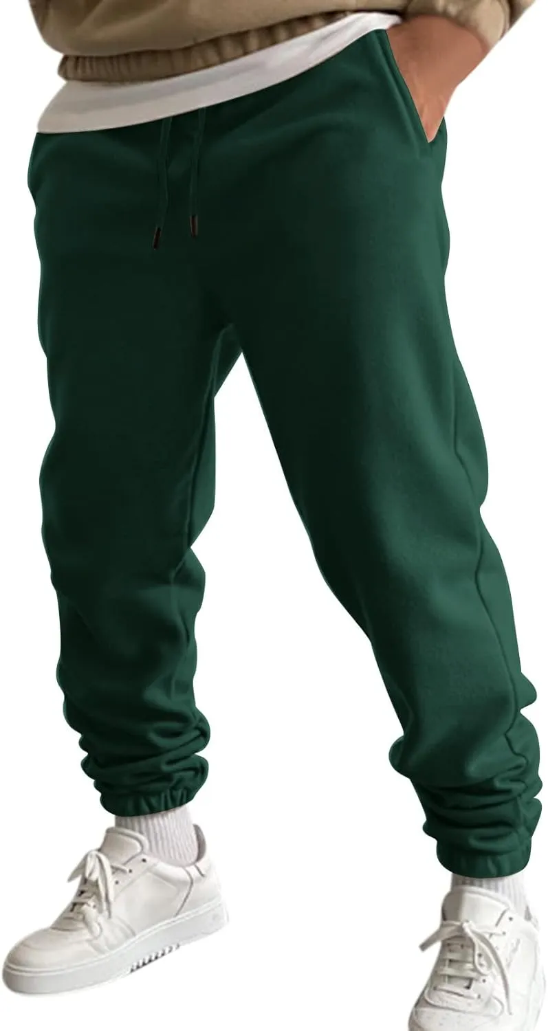 Cargo Pants for Men Relaxed Fit Pant Mens Fleece Active Athletic Workout Jogger Sweatpants for Men with Zipper Pocket