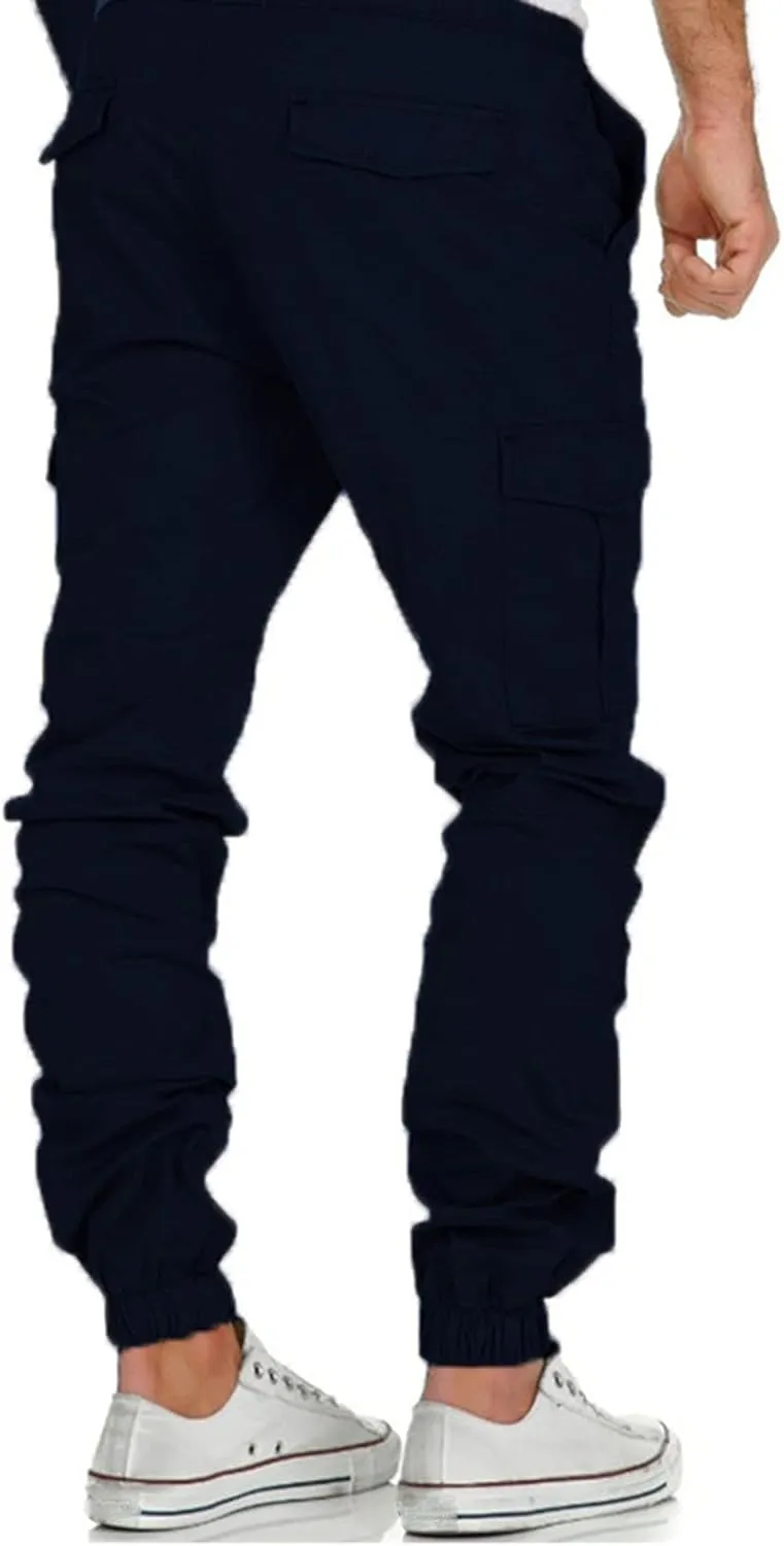 Cargo Pants for Men Relaxed Fit Sweatpants Stretch Elastic Running Athletic Cargo Sports Sweatpants for Men Men Pants