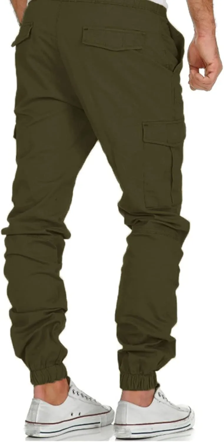 Cargo Pants for Men Relaxed Fit Sweatpants Stretch Elastic Running Athletic Cargo Sports Sweatpants for Men Men Pants