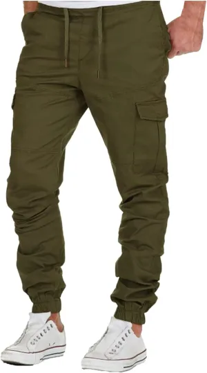 Cargo Pants for Men Relaxed Fit Sweatpants Stretch Elastic Running Athletic Cargo Sports Sweatpants for Men Men Pants