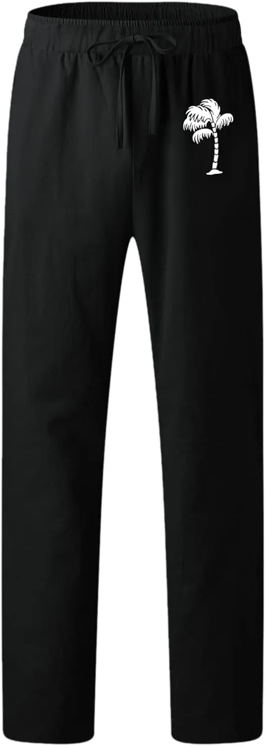 Cargo Pants for Men Relaxed Fit Workout Sports Pant Men's Cargo Pants Elastic Waist Jogger Solid Casual Multi Pockets