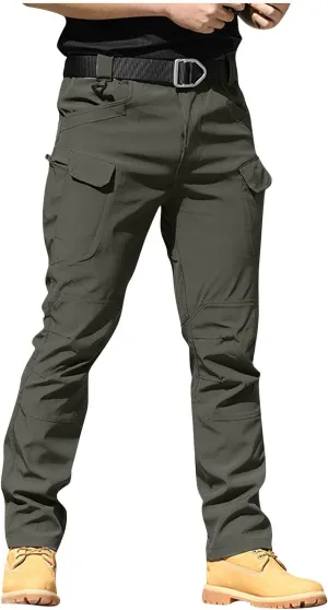 Cargo Work Pants for Men Pockets Fashion Y2K Pants Baggy Ripstop Stretch Casual Pants Relaxed Fit Tactical Trousers