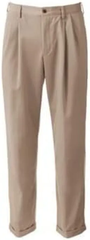 Chaps Easy-Care Stain-Resistant Double-Pleated Pants