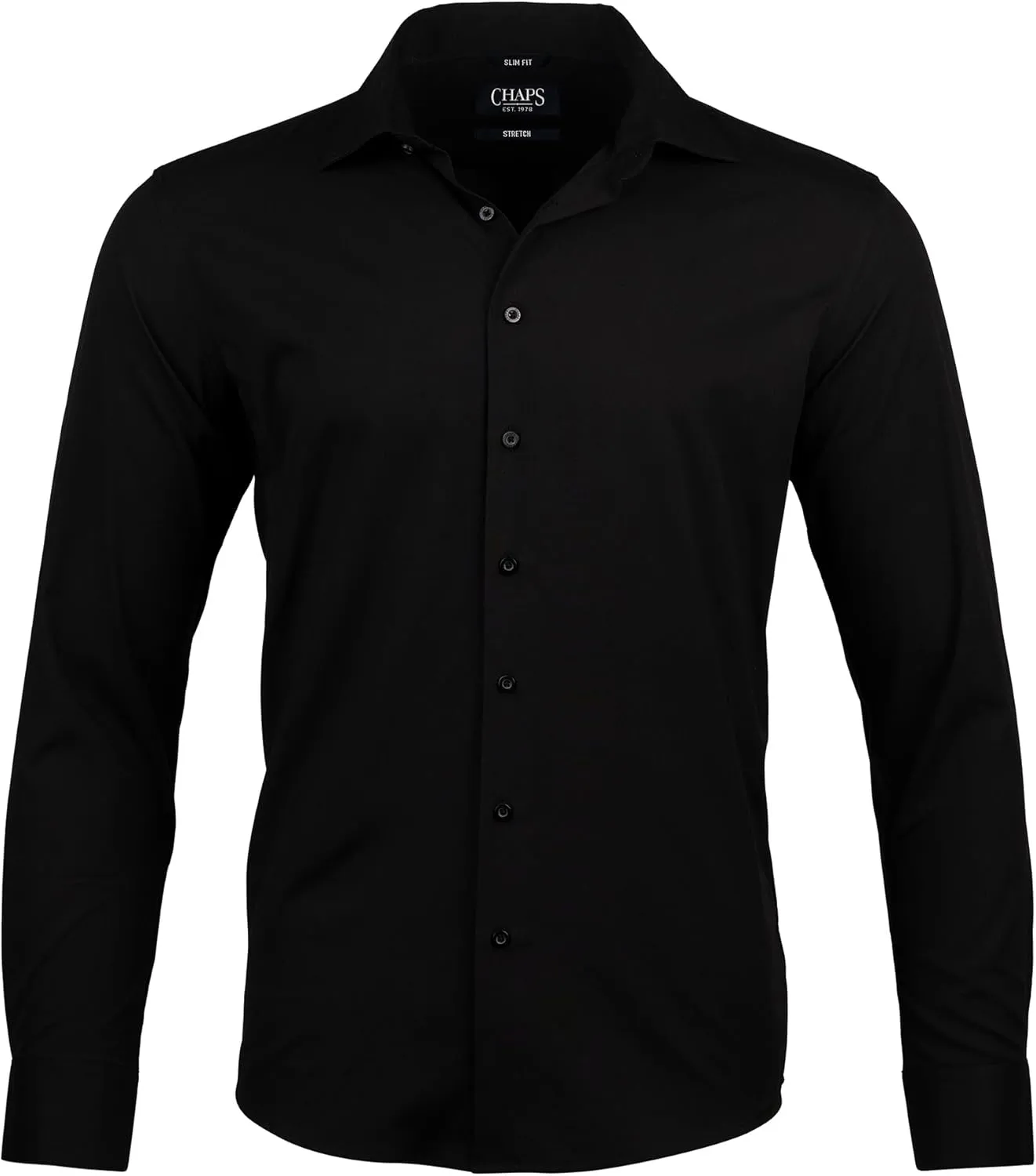 Chaps Slim Fit Long Sleeve Button Down Dress Shirts for Men - Wrinkle Free Long Sleeve Shirt Mens Formal 4-Way Stretch