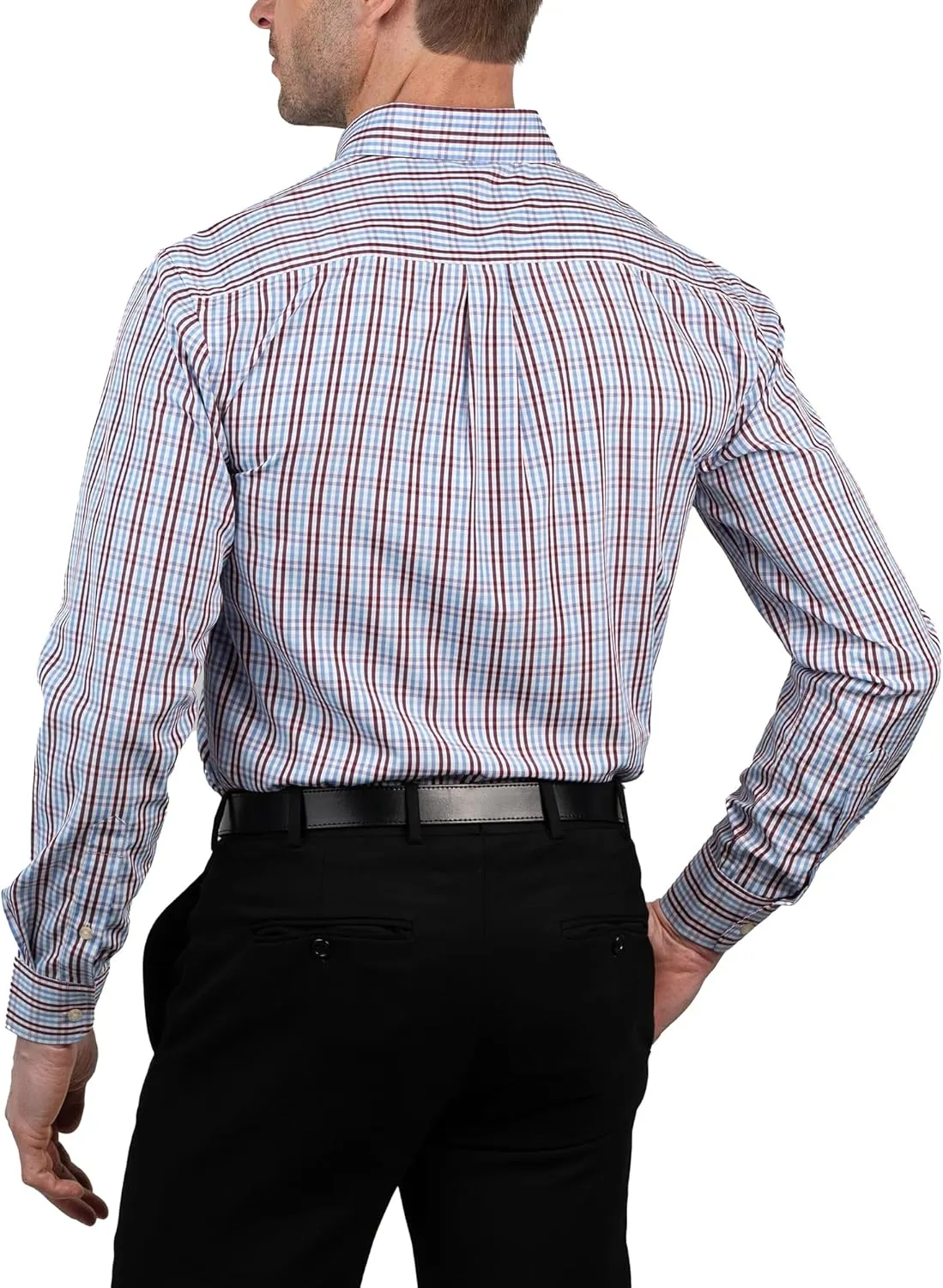 Chaps Slim Fit Long Sleeve Button Down Dress Shirts for Men - Wrinkle Free Long Sleeve Shirt Mens Formal 4-Way Stretch