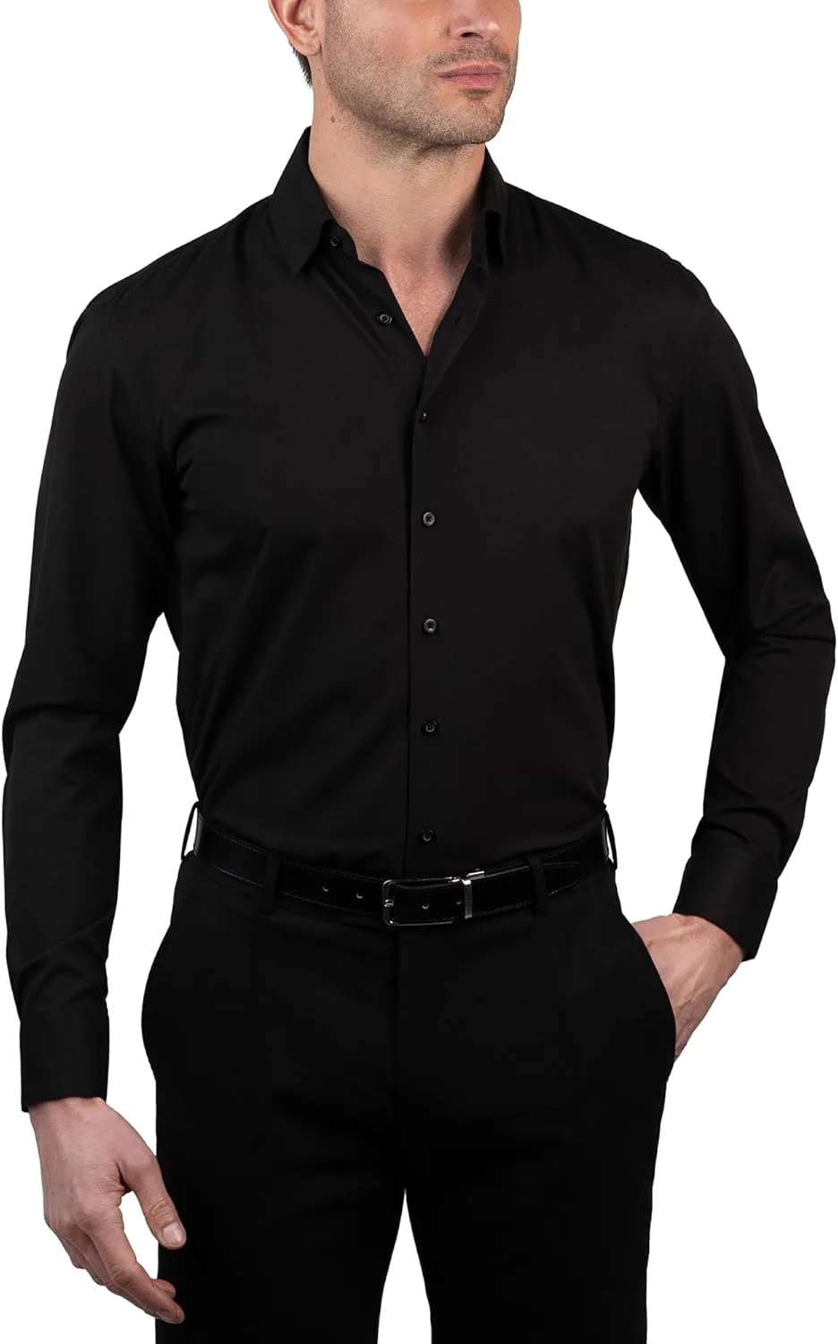 Chaps Slim Fit Long Sleeve Button Down Dress Shirts for Men - Wrinkle Free Long Sleeve Shirt Mens Formal 4-Way Stretch
