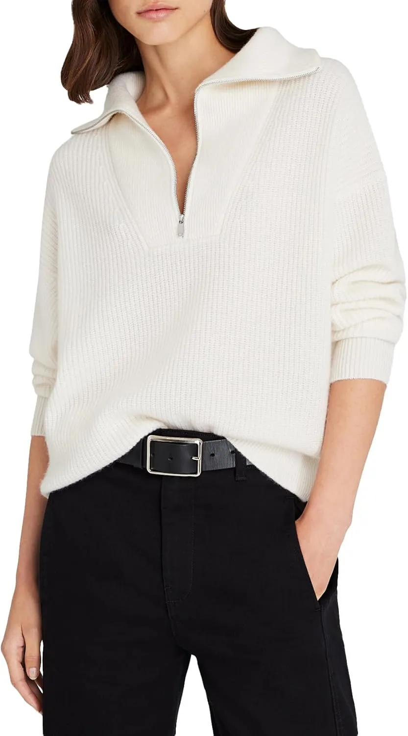 Club Monaco Women's Cashmere Quarter Zip