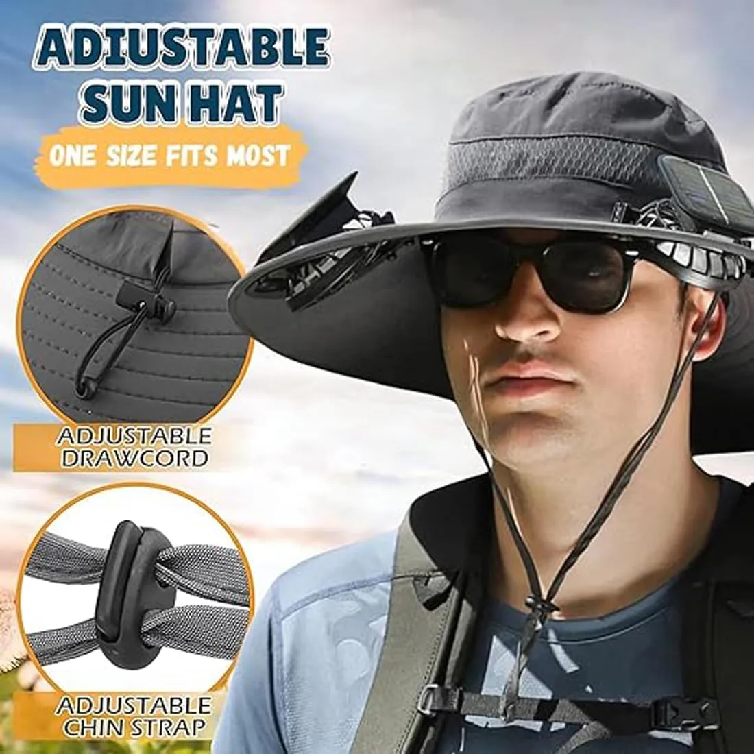 Colitt Fishing Hat,Lightweight Waterproof Wide Brim Sun Hat,UPF 50  UV Protection,Cooling & Breathable,for Cycling,Traveling