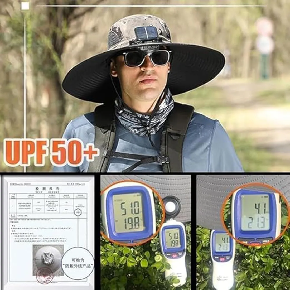 Colitt Fishing Hat,Lightweight Waterproof Wide Brim Sun Hat,UPF 50  UV Protection,Cooling & Breathable,for Cycling,Traveling
