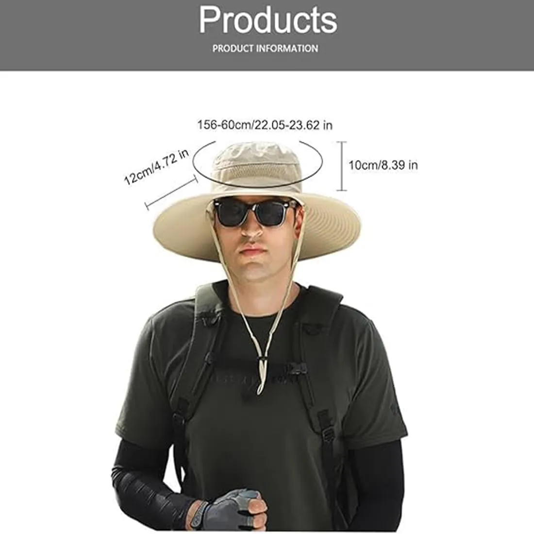 Colitt Fishing Hat,Lightweight Waterproof Wide Brim Sun Hat,UPF 50  UV Protection,Cooling & Breathable,for Cycling,Traveling