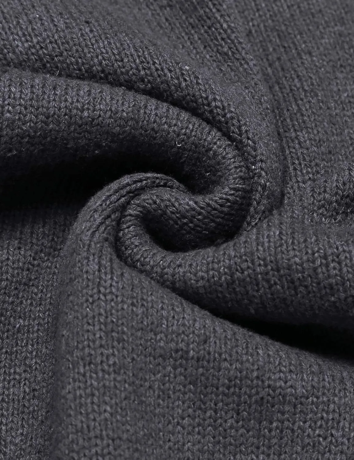 COOFANDY Men's Shawl Collar Sweaters V-Neck Relaxed Fit Cable Pullovers