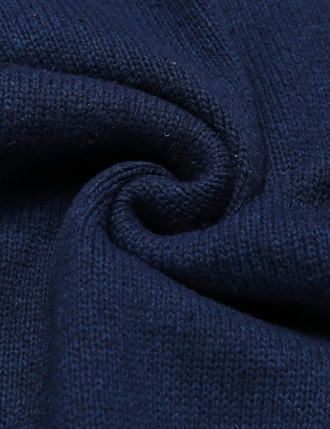 COOFANDY Men's Shawl Collar Sweaters V-Neck Relaxed Fit Cable Pullovers