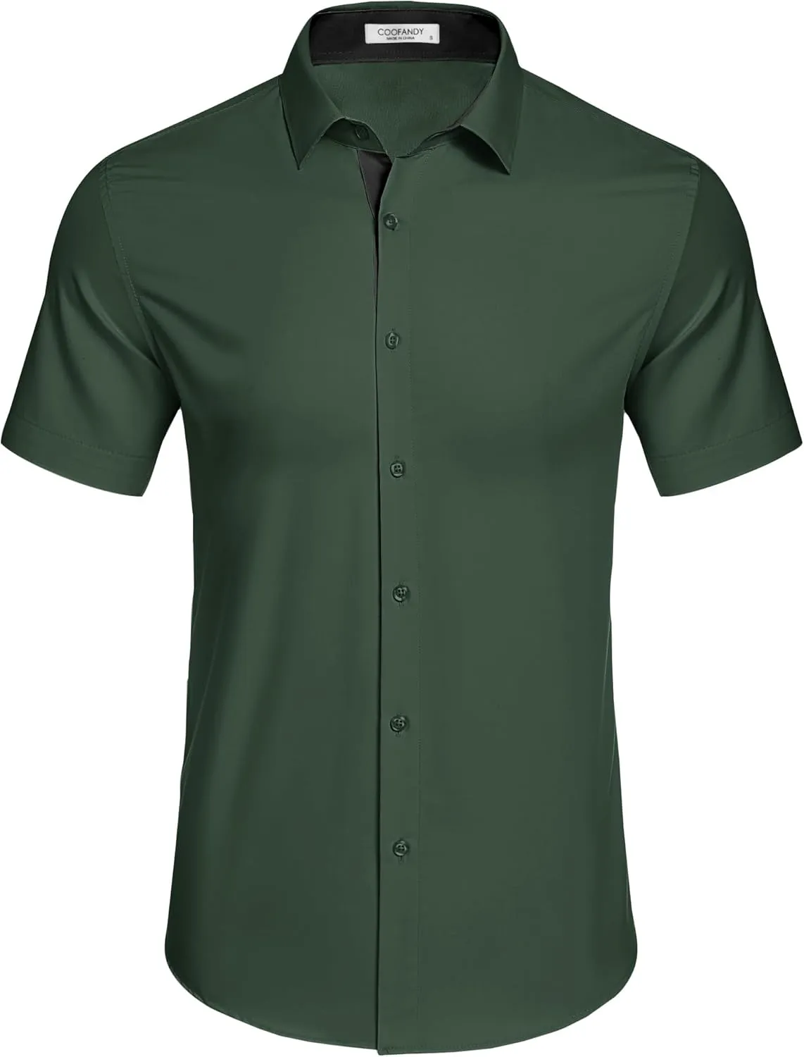 COOFANDY Men's Wrinkle Free Business Dress Shirts Short Sleeve Button Down Shirts