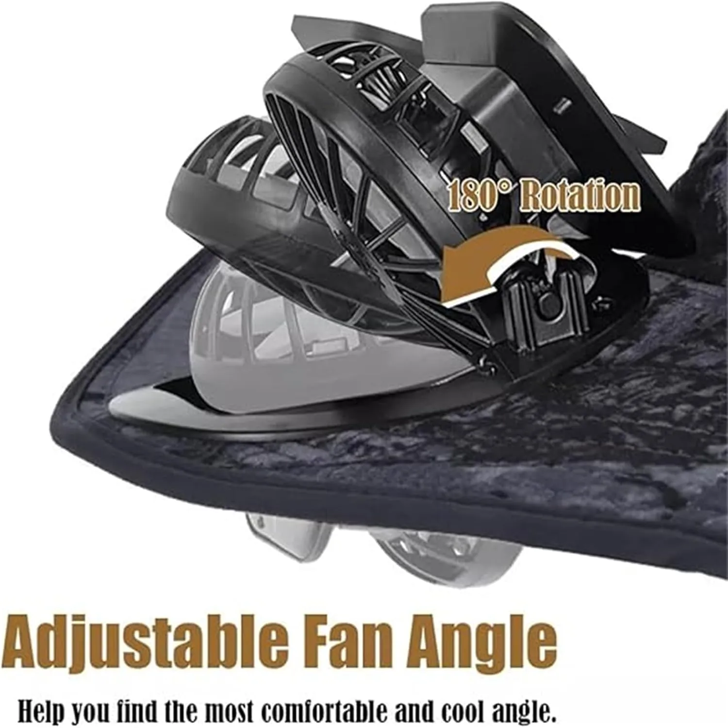 Economicalk Fan Hat, Outdoor Wide Brim Sun with 2 Solar Fan Sun Bucket Hat for Men Women with Fan Built in
