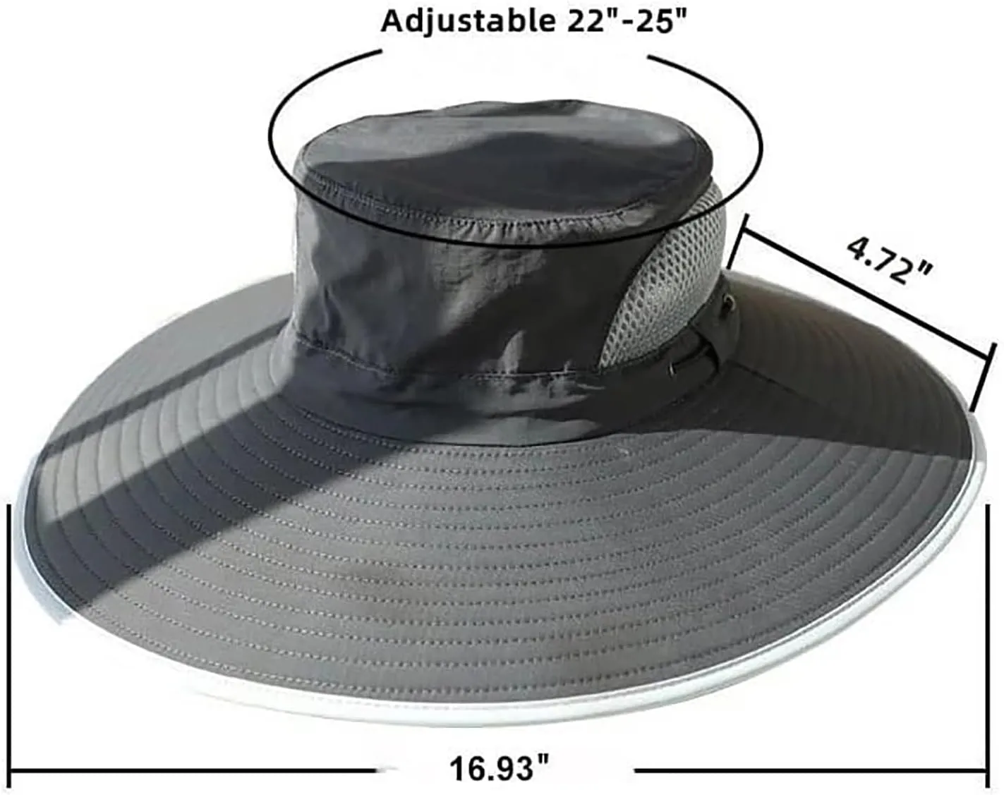 Economicalk Fan Hat, Wide Brim Solar Fan Outdoor Fishing Hat-Solar & USB Charging, UPF 50  Beach Hat for Men Women