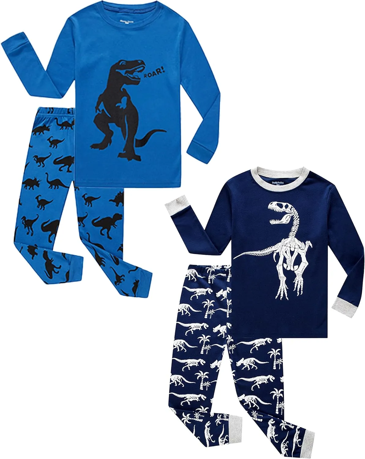 Family Feeling Striped Boys Girls 2 Piece Christmas Pajamas Set 100% Cotton Pjs